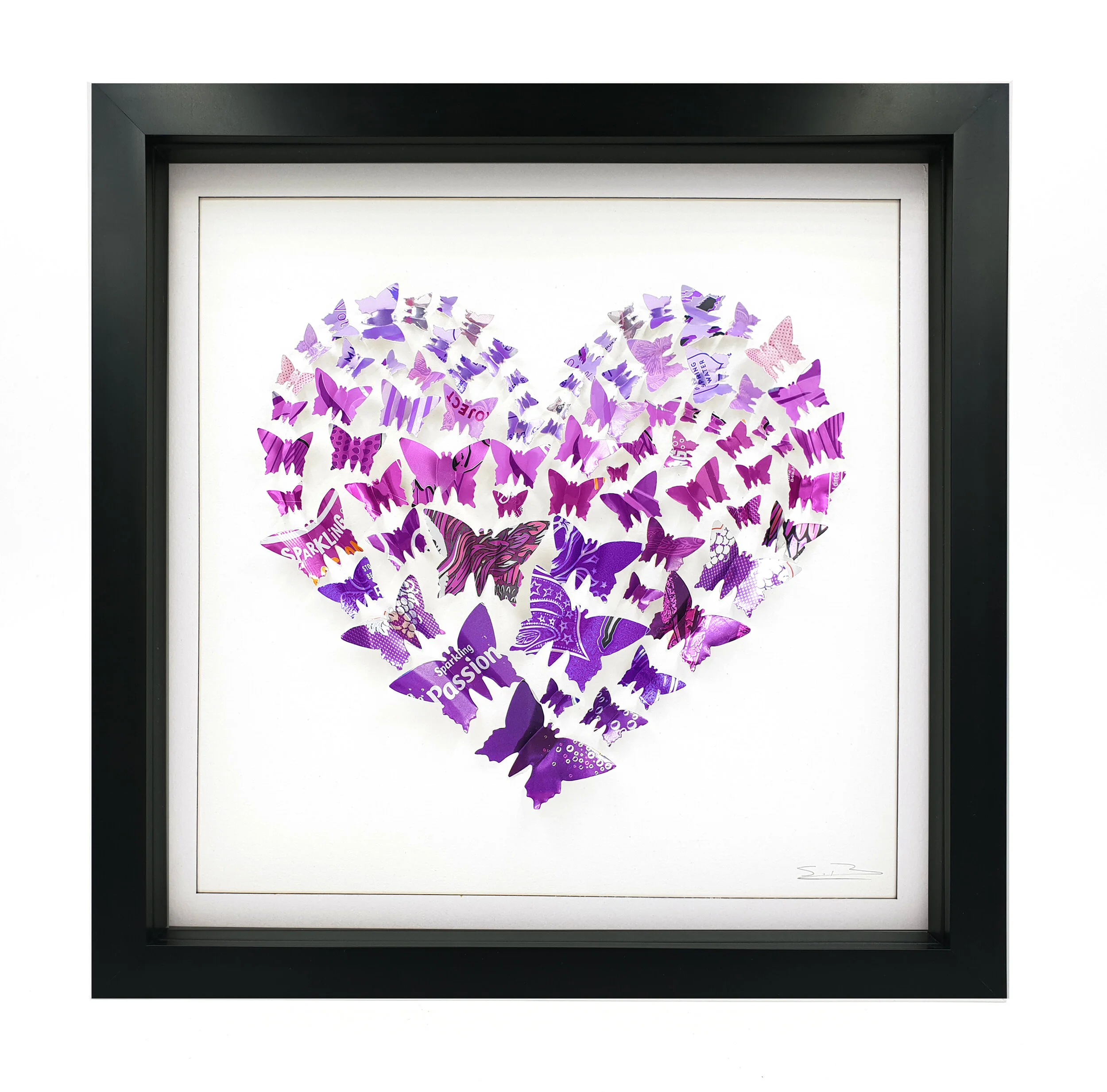 Purple butterfly pattern eco art — Sarah Turner Eco Art & Design